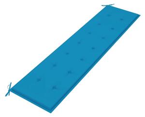 Poduszka na ławkę ogrodową, niebieska, 200 x 50 x 3 cm