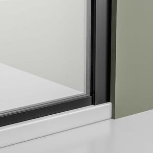 Drzwi prysznicowe skrzydłowe z panelami stałymi NT607 FLEX - bezpieczne szkło Nano 6 mm - różne kolory i szerokości