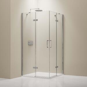 Ścianka prysznicowa wahadłowa EX809 – szkło bezpieczne nano – 100 × 100 × 195 cm