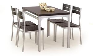 EMWOmeble MALCOLM zestaw stół + 4 krzesła wenge