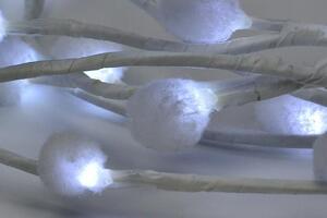 Świąteczne oświetlenie LED – płatki śniegu – 48 LED, ciepły biały
