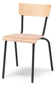 Krzesło do stołówki PORTLAND, buk, czarny