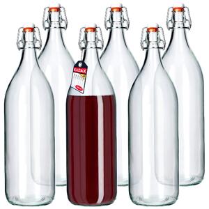 Szklana butelka do nalewek 2000 ml, 6 szt