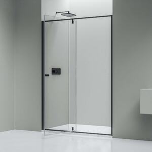 Drzwi prysznicowe skrzydłowe z panelem stałym NT606 FLEX - 6 mm szkło z powłoką NANO - różne kolory