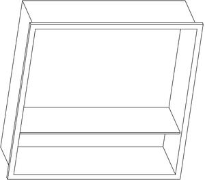Półka wnękowa NT303010X - stal nierdzewna - 30 x 30 x 10 cm (szer. x wys. x gł.) - różne kolory