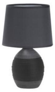 Lampa stołowa ceramiczna czarna Ambon 41-78643, lampka nocna