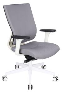 Fotel MaxPro WT - biały, biurowy, obrotowy, siatkowy, wygodny