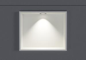 Półka wnękowa ścienna biała EG3013 - odlew mineralny - 30 x 13 cm (wys. x gł.) - opcjonalnie spot LED - różne szerokości