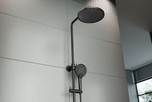 Zestaw prysznicowy 4011 PRO Black z termostatem - w zestawie słuchawka prysznicowa i deszczownica