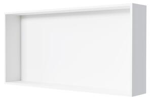 Półka wnękowa ścienna biała EG3010 - odlew mineralny - 30 x 10 cm (wys. x gł.) - opcjonalnie spot LED - różne szerokości