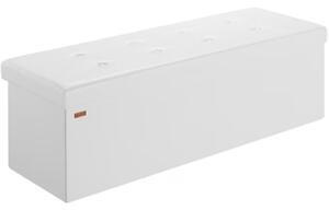 Casaria Taboretka z miejscem do przechowywania BELLA, 115x38x38cm, biała