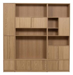 Regał modułowy w dekorze dębu 217x243 cm Modulair – vtwonen