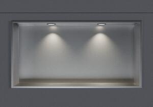 Półka wnękowa NT206010X - stal nierdzewna - z punktem LED - 20 x 60 x 10 cm (wys. x szer. x gł.) - różne kolory