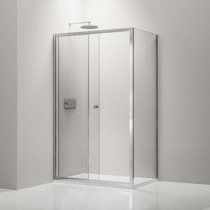 Prysznic narożny z drzwiami przesuwnymi NT504 - szkło przejrzyste 6 mm - możliwość wyboru szerokości