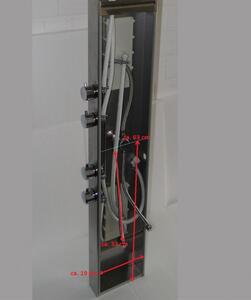 Zestaw prysznicowy, panel prysznicowy z termostatem SEDAL 8815 czarny