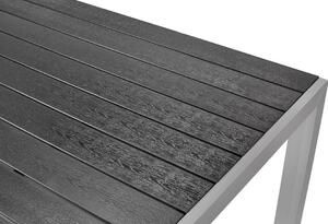 Stół ogrodowy aluminiowy MODENA 150 - Srebrno-czarny