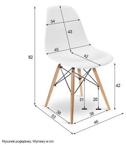 EMWOmeble Krzesło skandynawskie czarne EAMES DSW EM01
