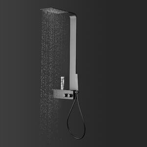 Zestaw prysznicowy, panel prysznicowy z termostatem NT038 Pro ze stali nierdzewnej – czarny mat