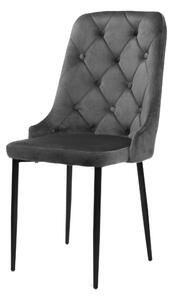 EMWOmeble Krzesło z wysokim oparciem ▪️ MIGEL ▪️ HY-DC0255 welur szary