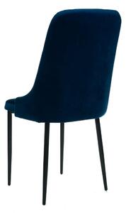 EMWOmeble Krzesło do jadalni ▪️ MIGEL ▪️ HY-DC0255 WELUR NIEBIESKI