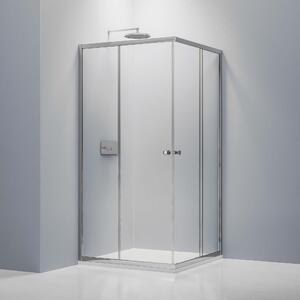 Prysznic narożny z drzwiami przesuwnymi NT506 szkło przejrzyste 6mm - szerokość do wyboru