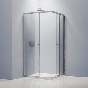 Prysznic narożny z drzwiami przesuwnymi NT506 szkło przejrzyste 6mm - szerokość do wyboru