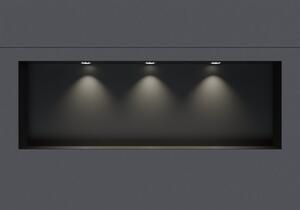 Półka wnękowa NT309010X do zabudowy - stal nierdzewna - bez rantu - spot LED - 30 x 90 x 10 cm (wys. x szer. x gł.) - różne kolory