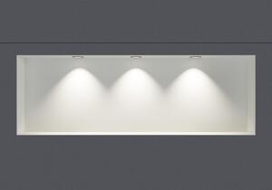 Półka wnękowa NT309010X do zabudowy - stal nierdzewna - bez rantu - spot LED - 30 x 90 x 10 cm (wys. x szer. x gł.) - różne kolory