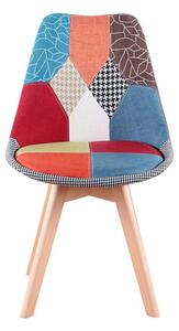 EMWOmeble Krzesło Patchwork z poduszką - ART132C