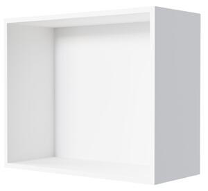 Półka wnękowa ścienna biała EG2513 - odlew mineralny - 25 x 13 cm (wys. x gł.) - opcjonalnie spot LED - różne szerokości