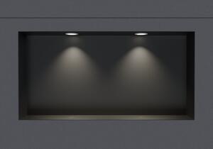 Półka wnękowa NT206010X do zabudowy - stal nierdzewna - bez rantu - spot LED - 20 x 60 x 10 cm (wys. x szer. x gł.) - różne kolory