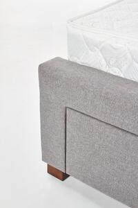 EMWOmeble Łóżko tapicerowane z szufladami MODENA 160 cm / popiel