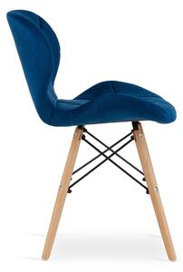 Niebieskie krzesło LAGO VELVET