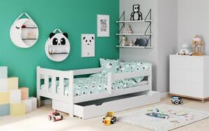 Łóżko Marinella 80x160, białe łóżko dziecięce z szufladą