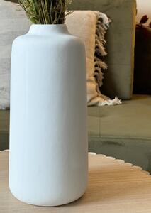 Biały wazon ceramiczny DEBBIE 28 cm