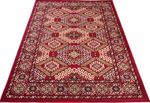 Czerwony prostokątny dywan w rustykalnym stylu - Lano 4X