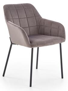 EMWOmeble Krzesło do jadalni K305 / szare, nogi czarne