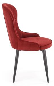 EMWOmeble Piękne krzesło do jadalni K366 / bordowy, nogi czarne