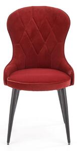EMWOmeble Piękne krzesło do jadalni K366 / bordowy, nogi czarne