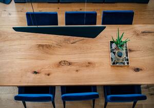 EMWOmeble Stół drewniany 180cm z czarnymi nogami / Dębowy