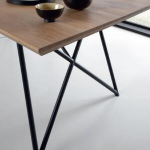 EMWOmeble Stół loftowy 190cm z czarnymi nogami / Dębowy