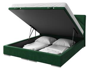 Łóżko kontynentalne zielone LEONARDO 180x200 cm