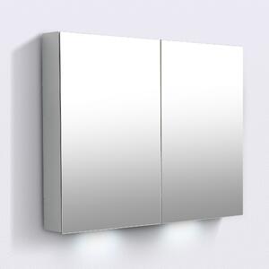 Szafka łazienkowa z lustrem G900 2-drzwiowa - lustro wewnętrzne i zewnętrzne - 90 x 70 x 13 cm