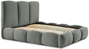 Tapicerowane łóżko z pikowanym zagłówkiem Nuna 180x200 - 12 kolorów