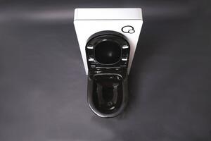 Kompletny pakiet WC 33: Toaleta wisząca B-8030R - deska Soft-Close - moduł sanitarny 805S czarny
