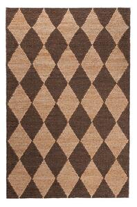 Brązowo-naturalny dywan z mieszanki juty tkany ręcznie 120x170 cm Effie Diamond – Flair Rugs