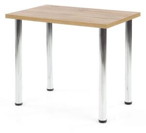 EMWOmeble Stół prostokątny MODEX 90 / blat - dąb wotan, nogi - chrom