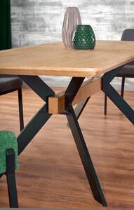 EMWOmeble Stół loftowy rozkładany 160-220 BACARDI / dąb naturalny, nogi czarne