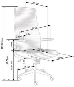 EMWOmeble Fotel obrotowy biurowy AREZZO / popiel