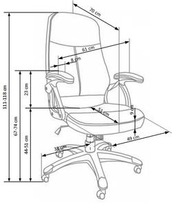 EMWOmeble Fotel obrotowy biurowy EDISON / ekoskóra czarny